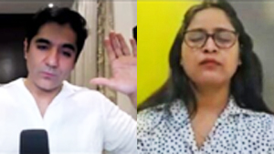 Ravi Bodani demonstrating a live NLP phobia cure technique with a participant during the online NLP Practitioner Certification course via breakout session